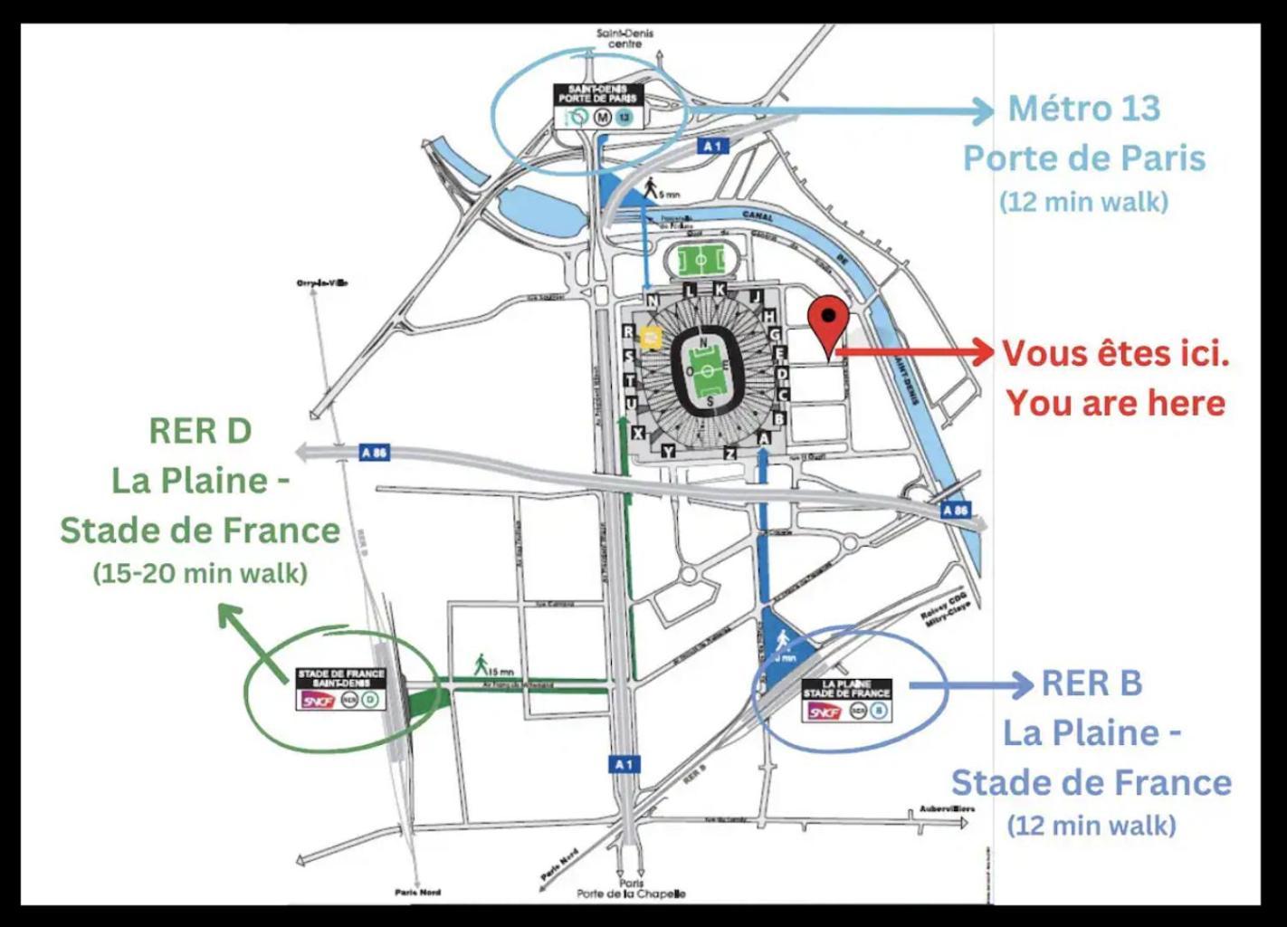 F2 Paris 10Eme Gare Du Nord - Stade De France - Parking Saint-Denis  Exteriér fotografie